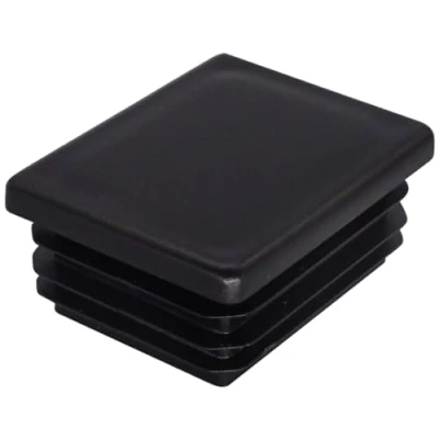 Afbeelding van SKIR&#039;CO Set van 18 rechthoekige kunststof doppen 40 x 50 mm zwart RAL 9005