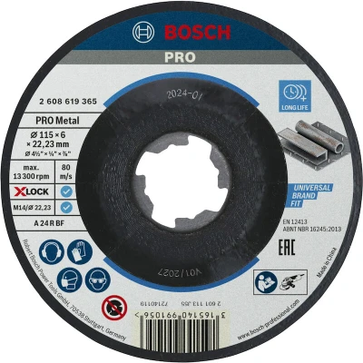 Afbeelding van Bosch Accessories 2608619365 X LOCK Afbraamschijf recht Diameter 115 mm Boordiameter 22.23 1 stuk(s)