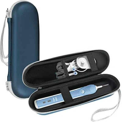 Image de ProCase Étui pour Oral B Pro/Pro 2, Housse en Cuir PU Antichoc de Protection Pro, Philips Sonicare ou d’Autre Modèle Même Taille, Durable Hygiénique Marine