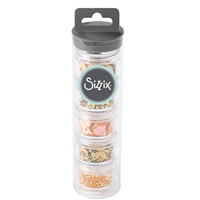 Afbeelding van Sequins &amp; beads gold Sizzix