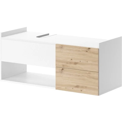 Afbeelding van Vicco Wastafelonderkast Alf, Wit/Wit, 105 x 45 cm met 2 laden
