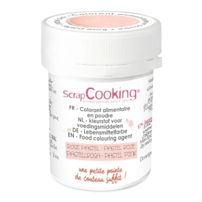 Image de ScrapCooking Colorant Artificiel en Poudre Rose Pastel 5 g Ingrédient Pâtisserie Professionnel pour Gâteaux, Crèmes, Entremets, Macarons, Biscuits Fabriqué France 4053
