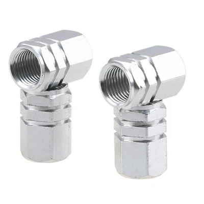 Afbeelding van AMiO Universele Ventieldoppen Aluminium voor Auto Zilver (set)