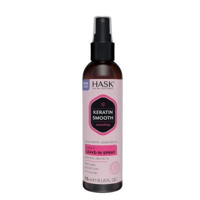 Afbeelding van Hask Conditioner Keratin Protein Smoothing 5 In 1 Leave Spray Collageen boost Versterkt haar Vrij van parabenen