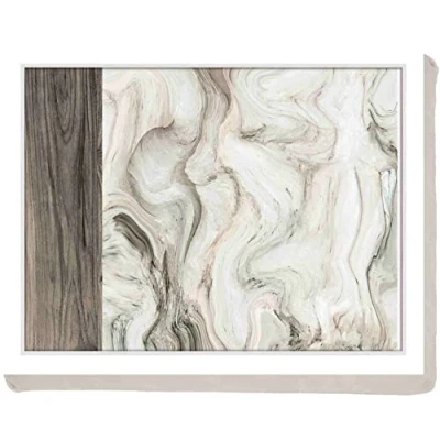 Afbeelding van Laptray, Schoot Dienblad, Marmer Effect, 44 x 34 cm Creative Tops