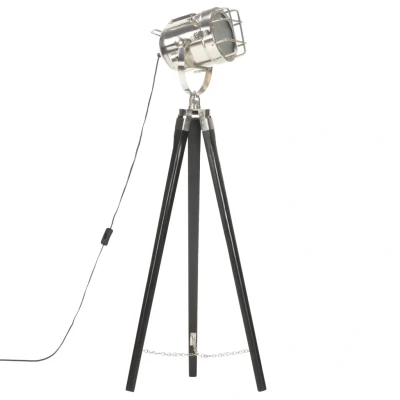 Afbeelding van Vloerlamp driepoot 97 cm massief mangohout zwart
