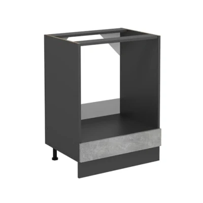 Afbeelding van Vicco Ovenombouwkast R Line, Beton/Antraciet, 60 cm zonder werkblad