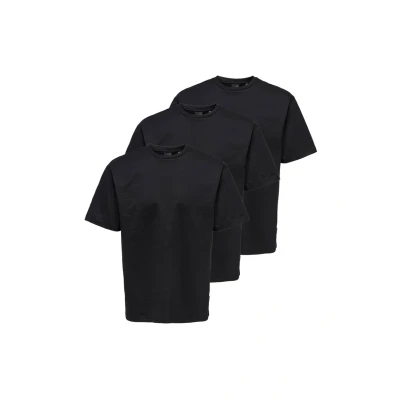 Afbeelding van Only &amp; Sons 3ER PACK FRED Tshirt basic, Heren, Maat: XXL, Schwarz