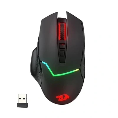 Afbeelding van Redragon M690 PRO Draadloze gamingmuis, 8000 dpi, bekabeld/draadloos, met snelschietknop, 8 macrotoetsen, ergonomisch design voor pc/Mac/laptop