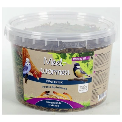 Afbeelding van Esve Meelwormen Emmer Kippenvoer 3 l 700 g