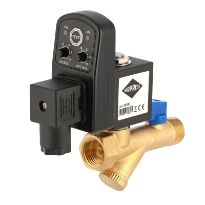 Afbeelding van Airpress Automatische Condens Aftap (230 V) Elektronische Condensatiedruppel 1/2 Inch 10 bar 2 Aansluitingen Luchtgereedschap Accessoires