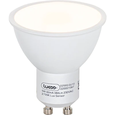 Afbeelding van LUEDD GU10 LED lamp schemersensor 5W 380 lm 2700K