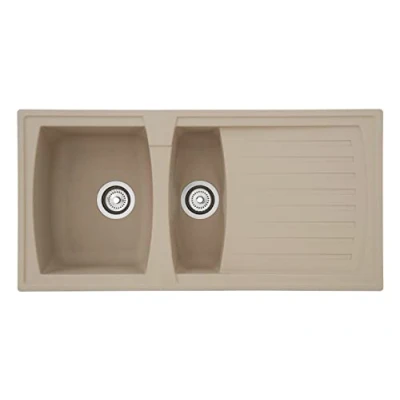 Afbeelding van Respekta BOSTON100X50B minerale keukenspoelbak 100 cm beige zand