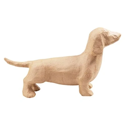 Afbeelding van Décopatch SA189C een houder van bruin papier maché, 27,5 x 7 15,5 cm, teckel