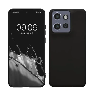 Afbeelding van kwmobile telefoonhoesje geschikt voor Motorola Edge 50 Neo / ThinkPhone 25 Hoesje smartphone Back cover in mat zwart