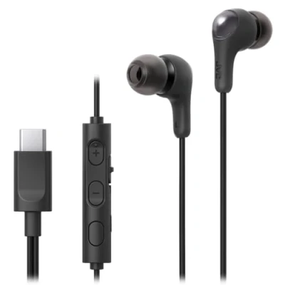 Afbeelding van JVC HA FR9UC Gumy In Ear USB C Stereo Headset Remote Zwart