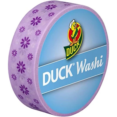 Afbeelding van Duck Tape Plakband paars bloem 1