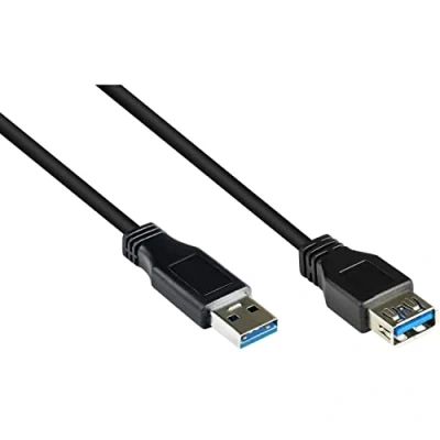Afbeelding van USB A 3.0 verlengkabel 0,5 meter zwart