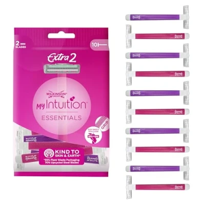 Afbeelding van Wilkinson Sword Extra 2 Beauty Wegwerpscheerapparaat voor dames, 10 stuks met mesjes antislip handvat en aloë vera glijstrips