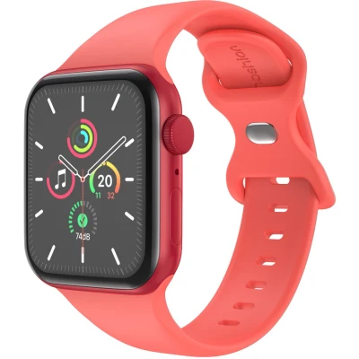 Afbeelding van imoshion Siliconen⁺ bandje Geschikt voor Apple Watch 1, 2, 3, 4, 5, 6, 7, 8, 9, 10, SE, Ultra (2) 44/45/46/49 mm Oranje M/L