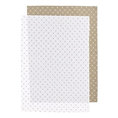 Afbeelding van Meyco Baby X Mrs.Keizer Louis wieglaken 2 pack taupe 75x100cm
