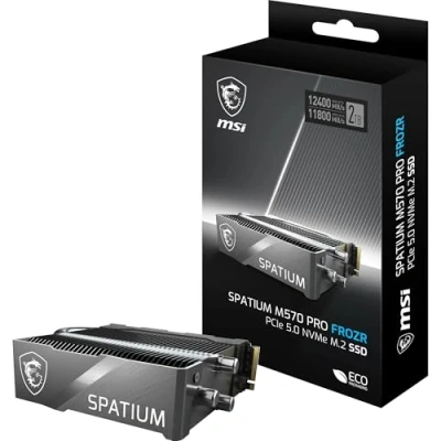 Image de MSI SPATIUM M570 PRO FROZR SSD chiffré 2 To interne M.2 2280 PCI Express 5.0 x4 (NVMe) AES 256 bits TCG Opal Encryption 2.0 dissipateur de chaleur intégré