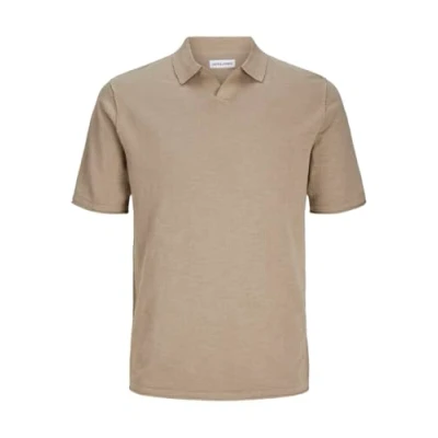 Afbeelding van Jack &amp; Jones Jjkane Split NECK Poloshirt, Heren, Maat: Large, Crockery