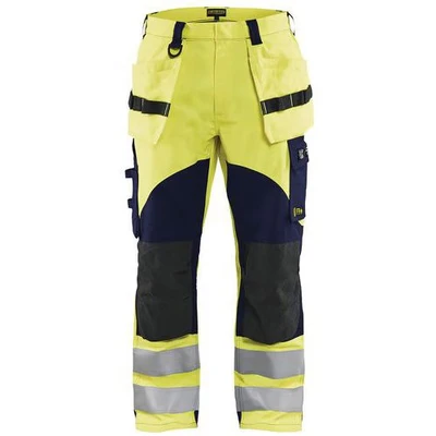 Image de Pantalon multinormes inhérent jaune fluorescent/marine