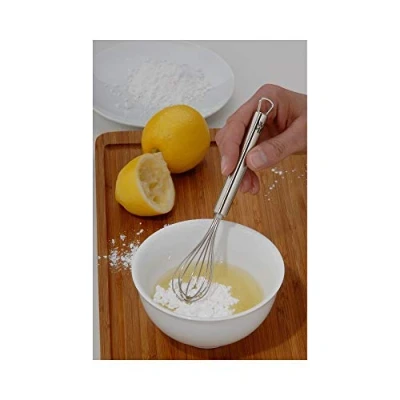 Afbeelding van Kasahome Garde van roestvrij staal, 16 cm, handbezem, garde, keukenborstel, kleine eierroerder en cake