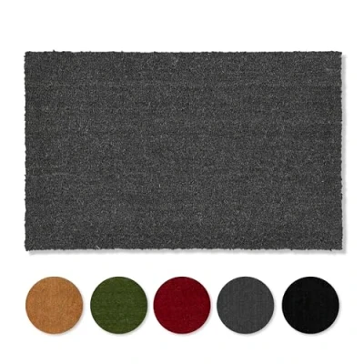 Afbeelding van Carpido Kokosmat, antislip, antibacterieel, voor buiten, bedekt, duurzame natuurlijke vezel, 100% kokos, 85 x 110 cm, grijs