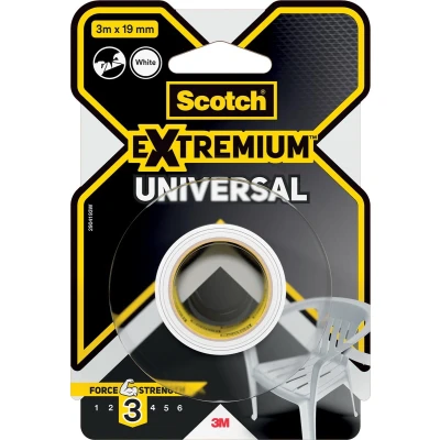 Afbeelding van Scotch ducttape Extremium Universal, ft 19 mm x 3 m, wit