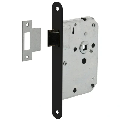 Afbeelding van Intersteel Loopslot 50 mm Zwarte voorplaat, inclusief sluitplaat