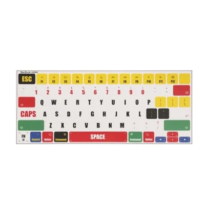 Afbeelding van kwmobile QWERTY US Engels toetsenbord Stickers geschikt voor Apple MacBook Air 13.6 M2 (A2681) Touch ID model keyboard laptop in meerkleurig