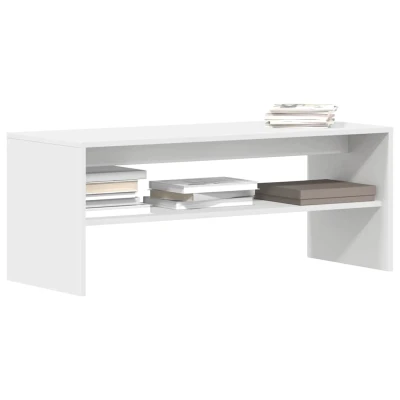 Afbeelding van vidaXL Tv meubel 100x40x40 cm bewerkt hout wit