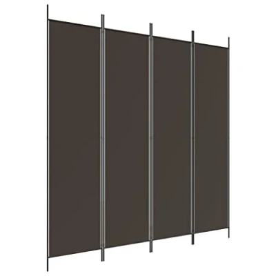 Afbeelding van vidaXL Scheidingswand, 4 panelen, bruin, 200x200 cm, stof
