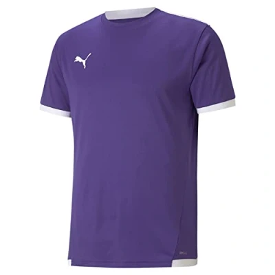 Afbeelding van Puma Teamliga Shirt Korte Mouw Heren Paars / Wit Maat: L
