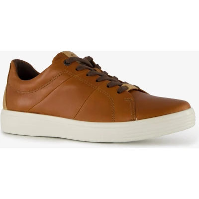 Afbeelding van ECCO leren heren veterschoenen cognac Maat 46 Uitneembare zool