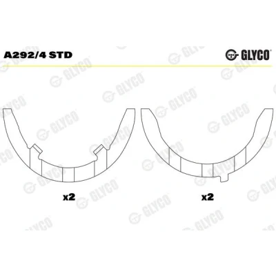 Afbeelding van Glyco Krukasafstandsschijf A292/4 STD