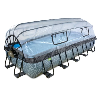 Afbeelding van EXIT zwembad met overkapping, warmtepomp 540x250cm Stone