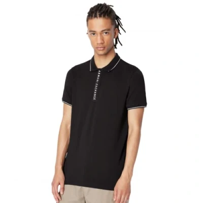 Image de Armani Exchange ESSENTIAL, SLIM FIT, VERDECKTER REISSVERSCHLUSS, GERIPPTER HALS UND ÄRMEL, Noir, L
