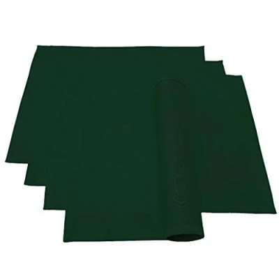 Afbeelding van placemat placemats 4 stuks katoen vele kleuren (donkergroen) 46x36
