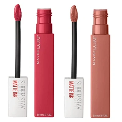 Afbeelding van Maybelline New York SuperStay Matte Ink Color 65 Seductress + lipkleur 80 Roler 2 lippenstiften met applicator punt