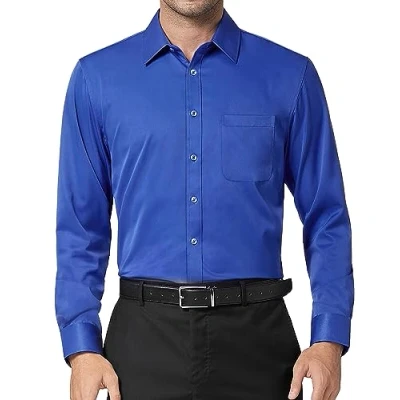 Afbeelding van DEMEANOR Herenoverhemd met lange mouwen, slim fit, effen, kreukvrij, Lichtroze