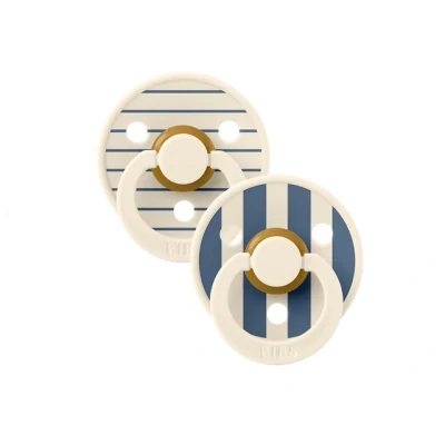 Afbeelding van BIBS Fopspeen Studio Pin Ivory/St. Blue 6 18mnd 2st