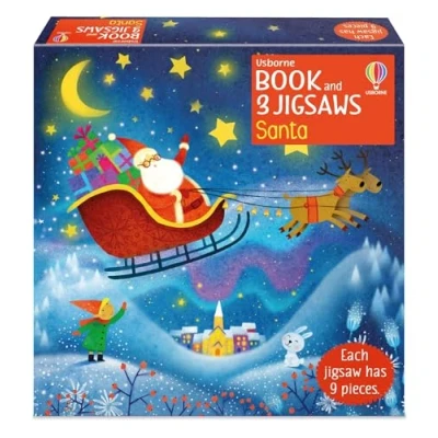 Afbeelding van Book and 3 Jigsaws Usborne Jigsaws: Santa