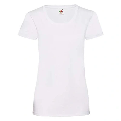 Afbeelding van Fruit of the Loom Valueweight t shirt voor dames, Wit