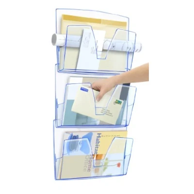 Afbeelding van Cep Wand folderrek Retion Transparant (pak 3 stuks)