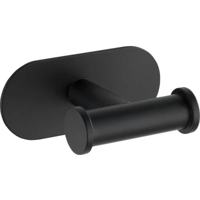 Afbeelding van WENKO Turbo Loc® Dubbele Handdoekhaak Orea Duo RVS zwart mat Bevestigen zonder boren Handdoekhaakjes