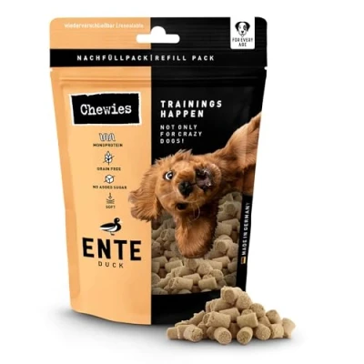 Afbeelding van 6x Chewies Trainingshapjes Hondensnacks Eend 175 gr