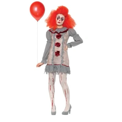 Afbeelding van Vintage creepy clown kostuum voor vrouwen Volwassenen kostuums
